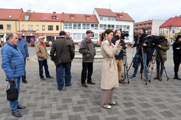 Konferencja Koalicji Wieluńskiej z udziałem posła Treli i wicewojewody Majewskiego